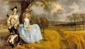 Gainsborough's Mr and Mrs Andrews (1748-49), in the National Gallery in London, depicts in the background the Suffolk landscape of his time.