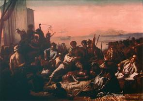 'The Slave Trade' by Auguste Francois Biard, 1840