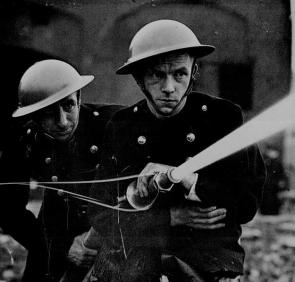 Members of the London Auxiliary Firefighting Service. The Battle of Britain.