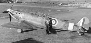 Spitfire Mk IIA P7666 of 41 Squadron, 'Observer Corps' was built by Castle Bromwich in November 1940.