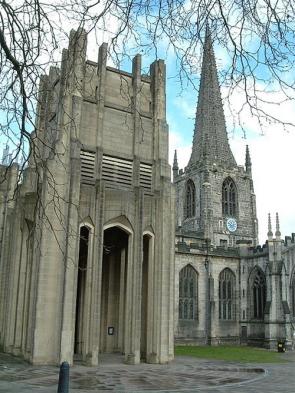 Sheffield Cathedral from the south-west. Author: James Hopgrove.