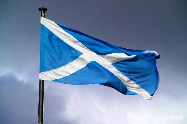 The Flag of St Andrew. Patron Saint of Scotland.