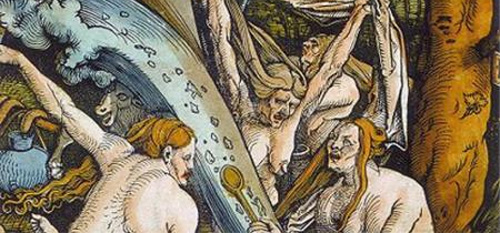 Hans Baldung Grien: Witches. Woodcut 1508.