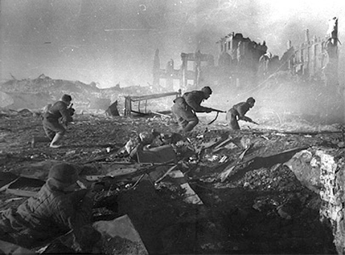 Soviet soldiers in the Battle of Stalingrad.