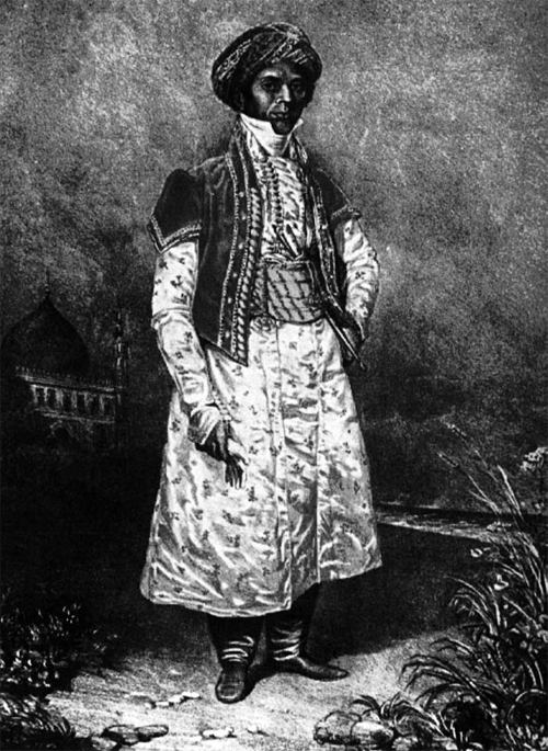 Dean Mahomet in full Indian robes