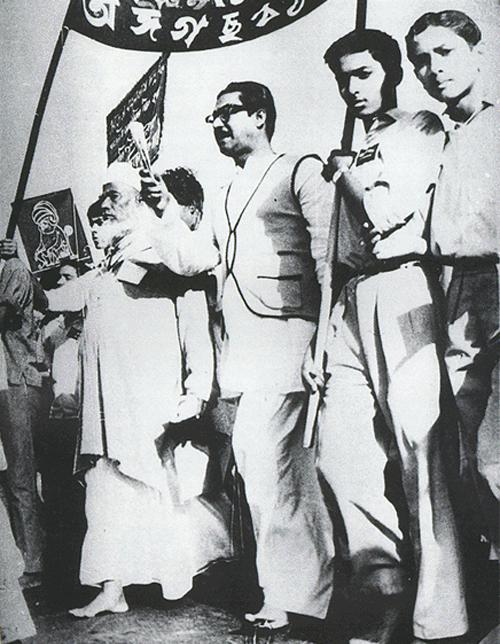 Sheikh Mujibur Rahman, founder of Bangladesh.