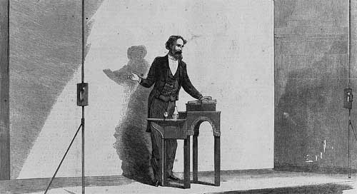 'Charles Dickens as he appears when reading.' Wood engraving from Harper's Weekly, 7 December 1867