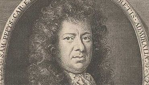 Portrait of Samuel Pepys by Robert White, after Sir Godfrey Kneller, Bt line engraving, published 1690