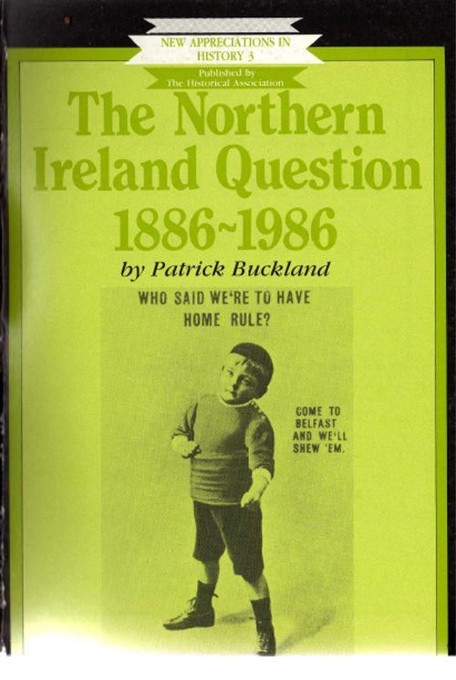 The Northern Ireland Question 1886-1986 - Front Cover.
