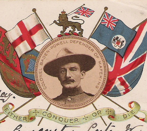 Baden-Powell on patriotic postcard in 1900