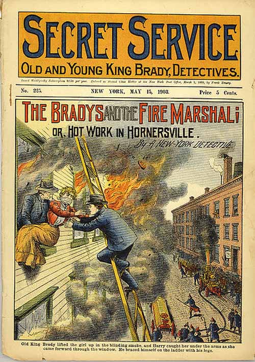 One of the most popular color covered nickel weeklies, Secret Service, no. 225, May 15, 1903.
