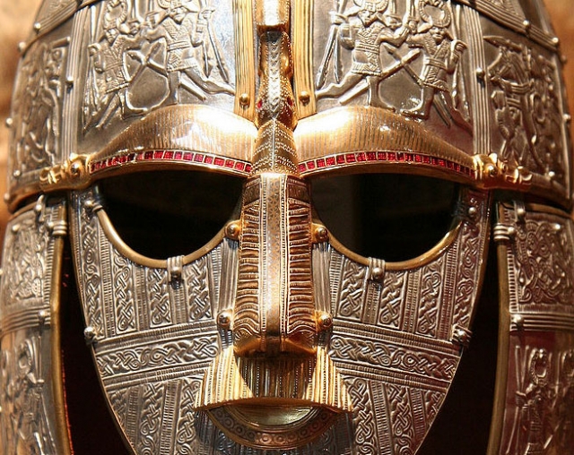 Replica of the helmet from the Sutton Hoo