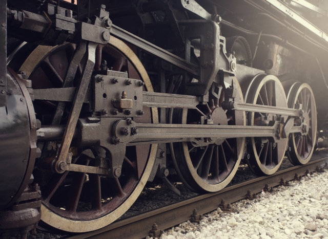 Vintage train image. Shutterstock.