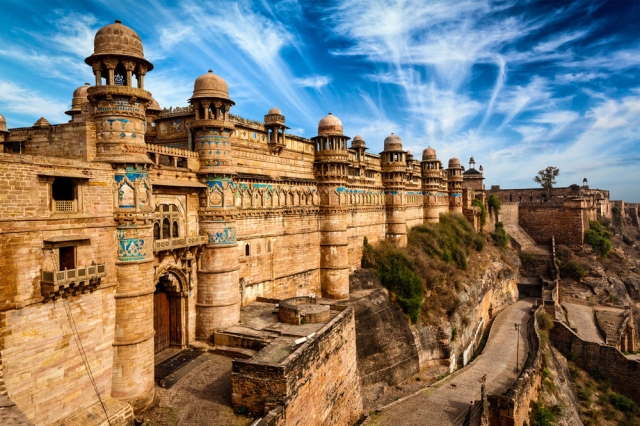 Gwalior fort. Gwalior, Madhya Pradesh, India