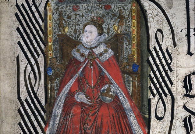KB 27/1276/2, Coram Rege Rolls, initial detail, Elizabeth I, 1581.