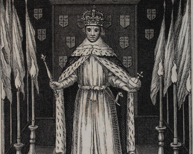 Cromwell's effigy, from Cromwelliana, published by Machell Stace, Westminister 1810