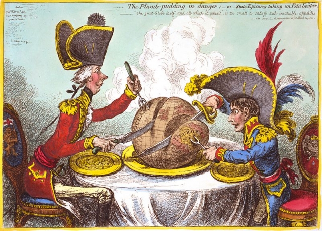 Caricature Gillray - plum pudding