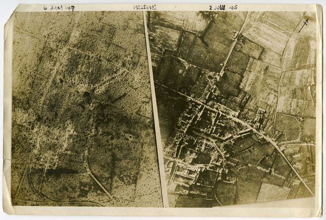 Aerial photo, World War, 1914-1918; Messines. June, 1917. Creative Commons Attribution-NonCommercial 2.5 License © 2013 McMaster University