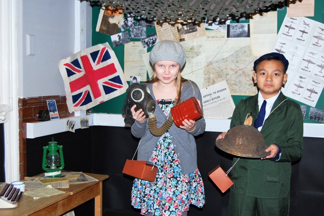 School visit - children handling objects