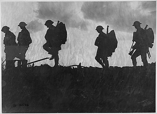 Soldiers in Merville, France