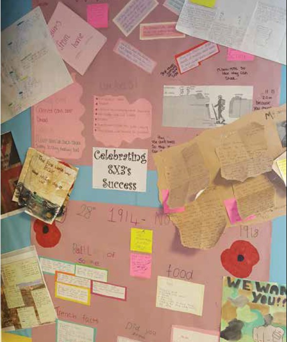 Celebrating success: display of work