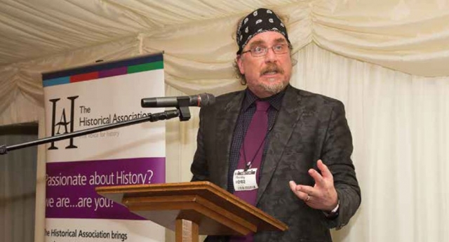 Justin Champion speaking to the HA