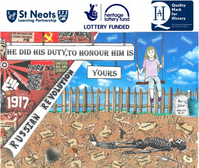 QM partner logos and Russian Revolution Montage by Darcy Button