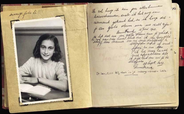 A page from Anne Frank's first diary