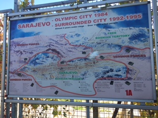 Map showing the importance of Sarajevo airport
