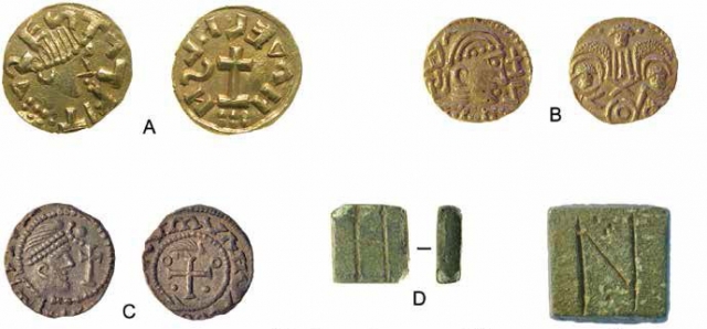 Coins and coin weights from Rendlesham © Suffolk County Council