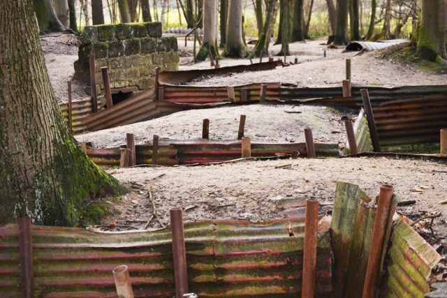 World War One Trenches at Sanctuary Wood near Ypres in Belgium. Shutterstock Image ID: 1038026176