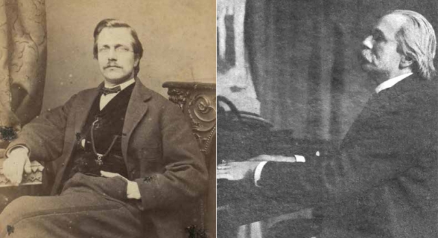 Joseph Parry around 1878, The Welsh Portrait Collection at the National Library of Wales; and Joseph Parry in his later years
