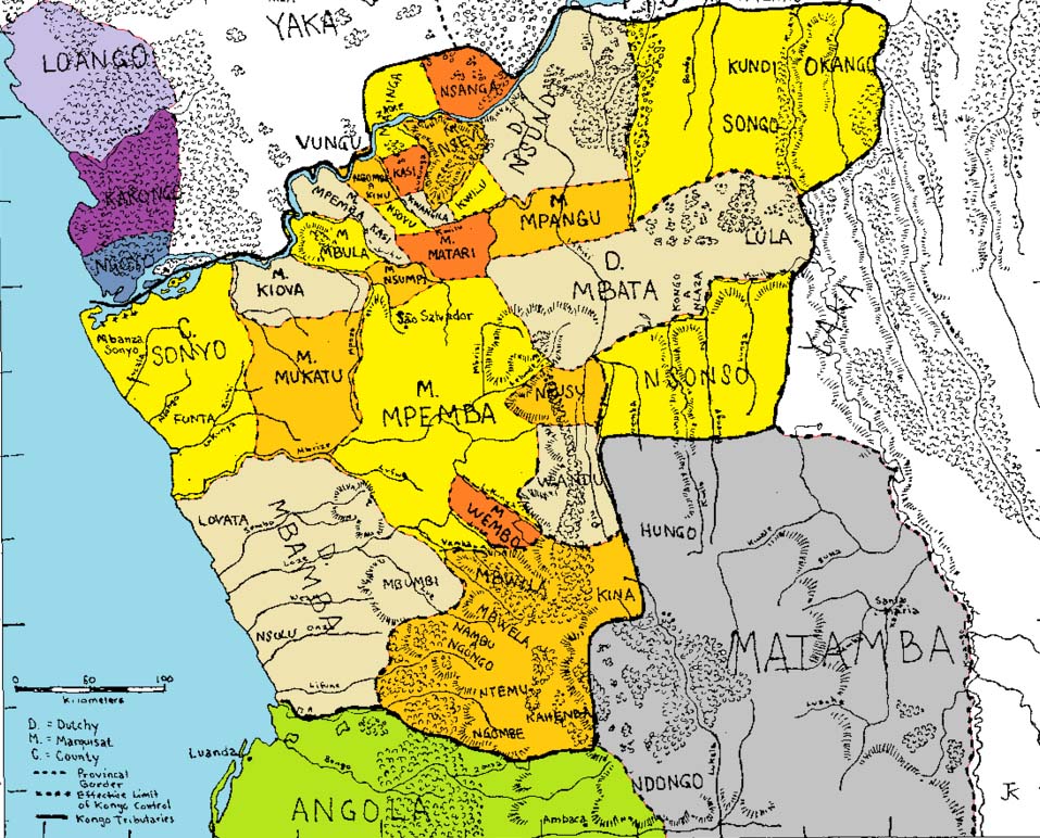 Map Of Kongo Kingdom