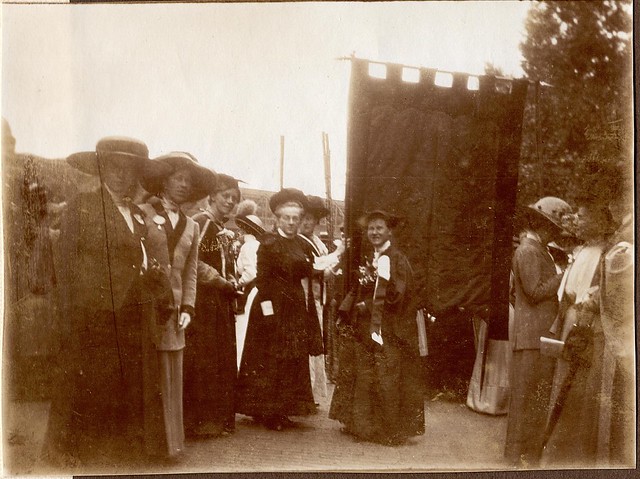 Millicent Garrett Fawcett and Lady Frances Balfour at Women's Coronation Procession, June 1911 (Women's Library Collection, LSE Library)