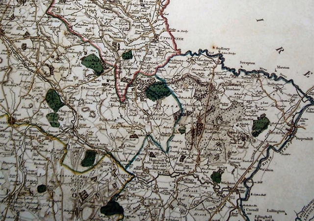 Extract from William Yates’ one inch to one mile county map of Staffordshire (1769-75)
