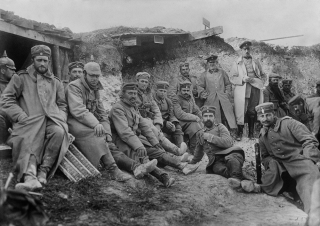 German soldiers at Berry-Au-Bac, France, during World War I. Sept. 1914. Shutterstock photo ID: 249571270
