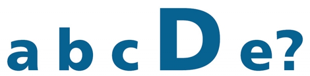 a b c D e ?
