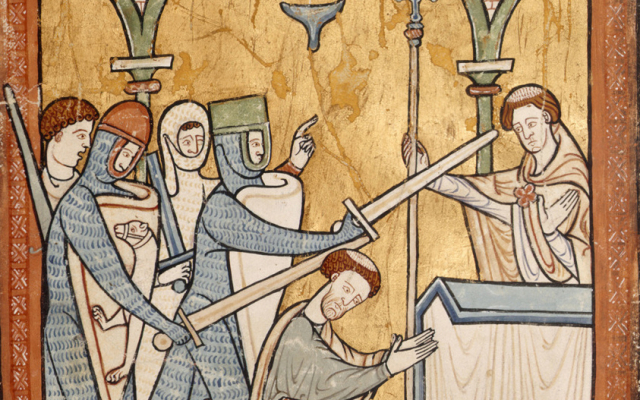 13th-century depiction of the death of Thomas Becket