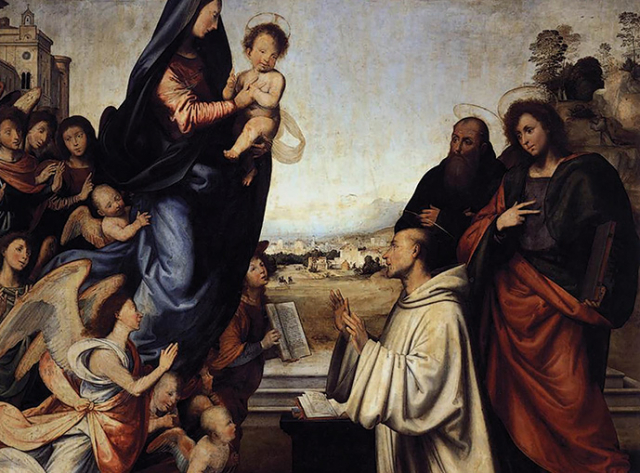 The Vision of St Bernard, by Fra Bartolommeo, c. 1504 - Galleria degli Uffizi, Florence