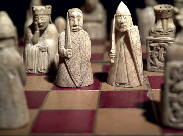 Medieval-style chesspieces