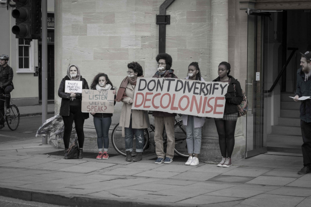 Rhodes Must Fall campaign, University of Oxford. Photographer George Edwards (https://rmfoxford.wordpress.com)