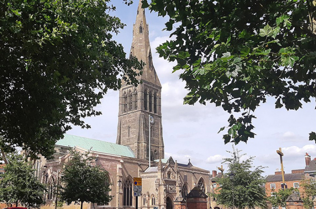Leicester Cathedral. By Peter Broster - Own work, CC BY-SA 3.0, https://commons.wikimedia.org/w/index.php?curid=75155182