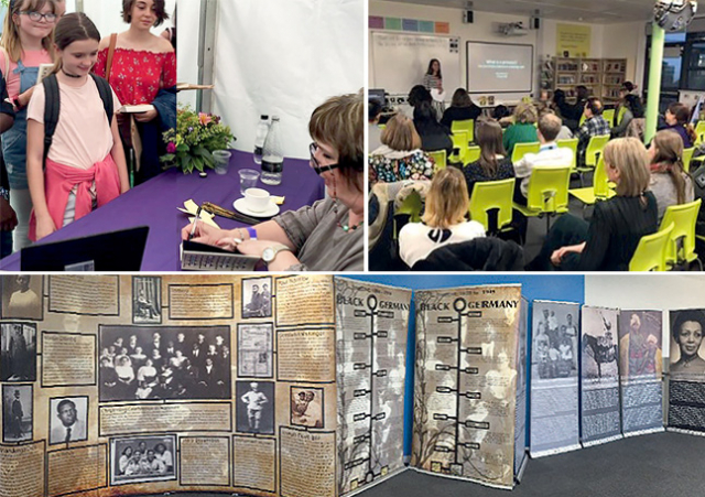 Students meet Jenni Murray; free lecture by Dr Kelcey Wilson-Lee in school library; exhibition in school by Dr Robbie Aitken