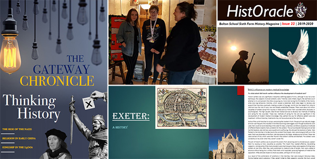 Some of the winning entries for the Young Historian Awards 2020