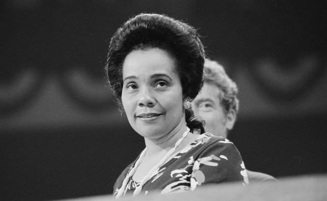 Coretta Scott King attending the 1976 Democratic National Convention. Public Domain.