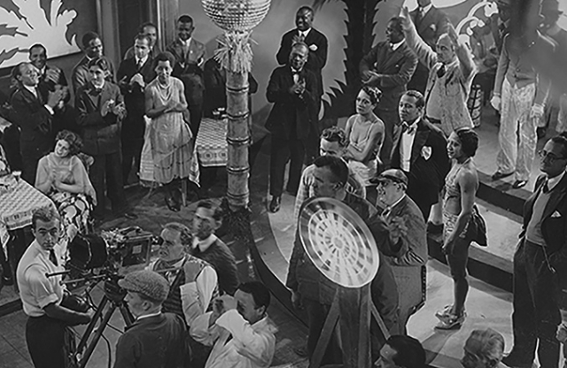 Black and white performers on stage together in Weimar Germany