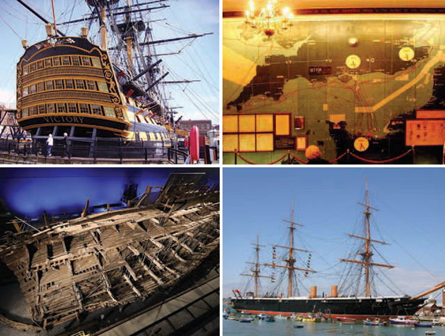 HMS Victory, D-Day map room, Mary Rose, HMS Warrior