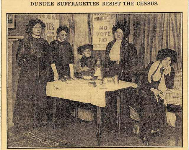'Dundee suffragettes resist the census'