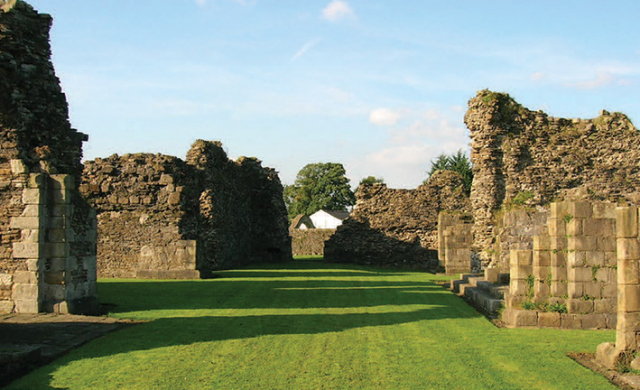 Sawley Abbey - looking north across the church's transept