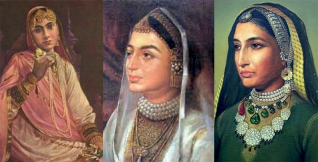 Three portraits of Jind Kaur